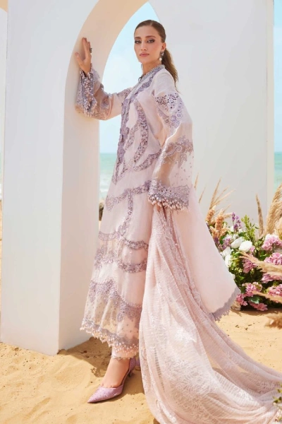 3 Piece Unstitched Embroidered Jacquard Lawn Suit EID LAWN-25-02