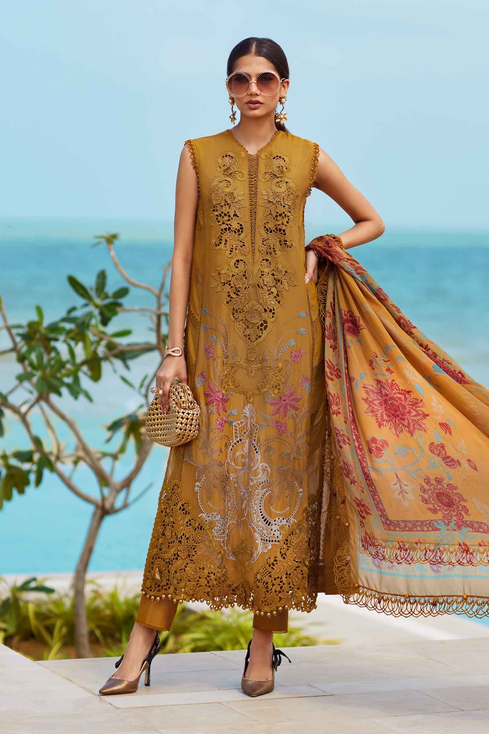 3 Piece Unstitched Embroidered Lawn Suit EID LAWN-25-06-01