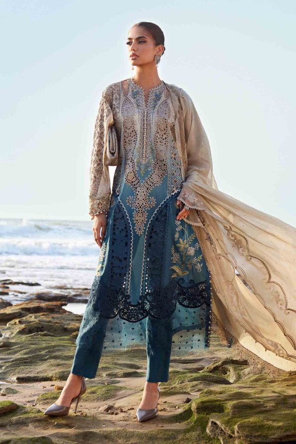 3 Piece Unstitched Embroidered Lawn Suit EID LAWN-25-08