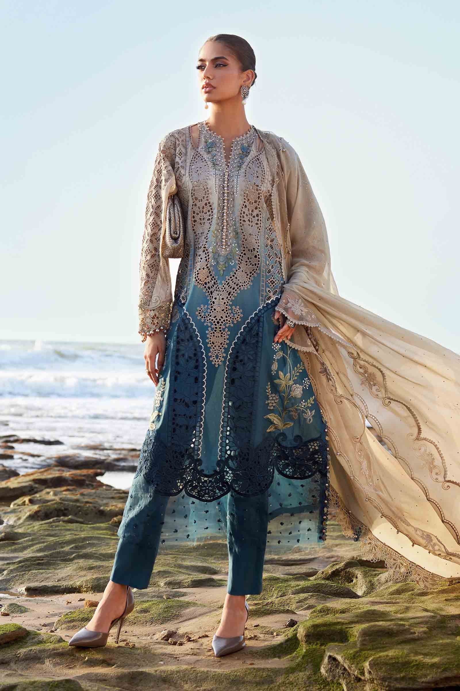 3 Piece Unstitched Embroidered Lawn Suit EID LAWN-25-08-01