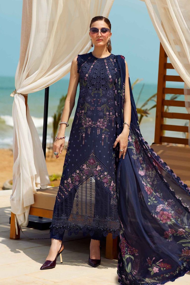 3 Piece Unstitched Embroidered Lawn Suit EID LAWN-25-10-01