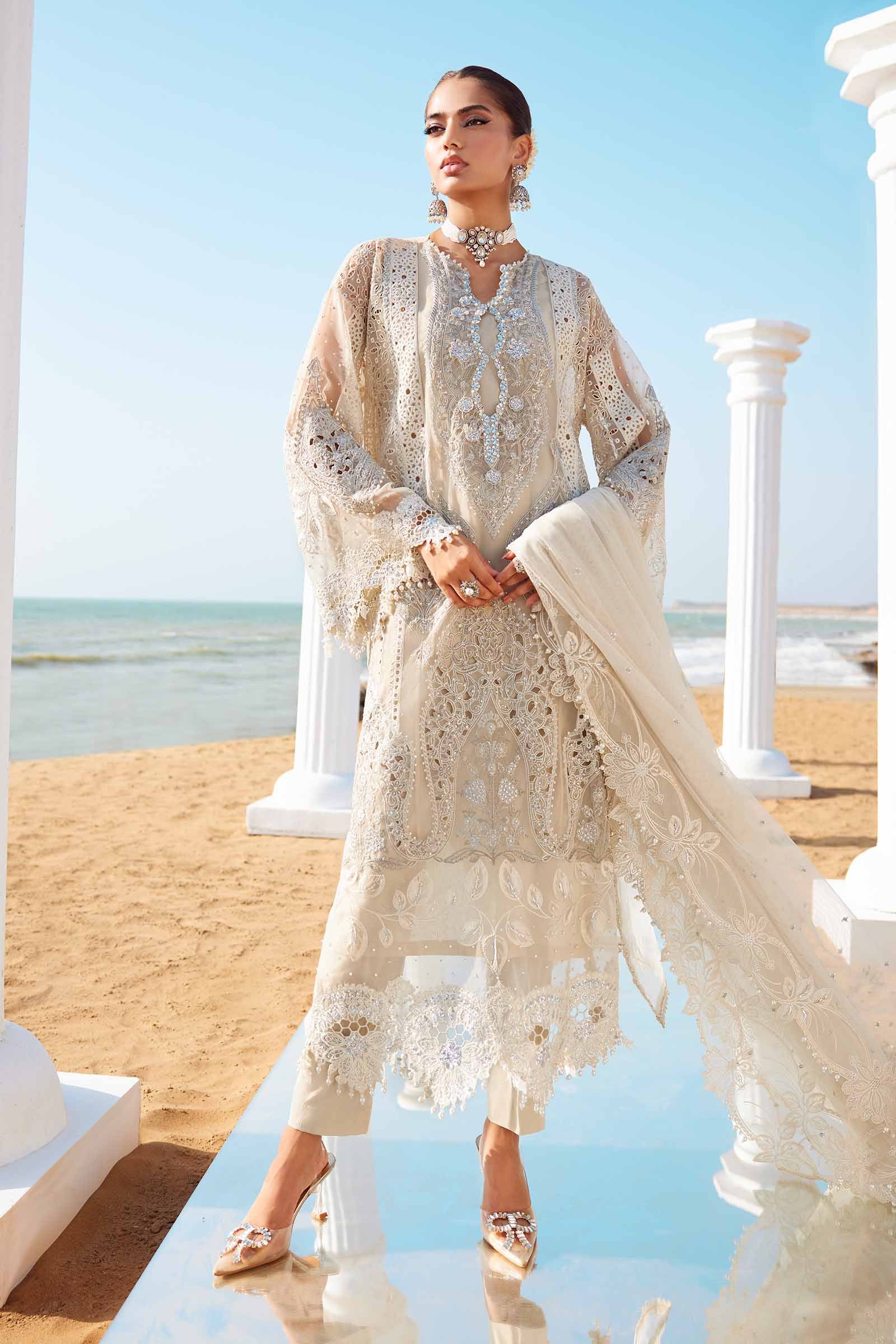 3 Piece Unstitched Embroidered Organza Suit EID LAWN-25-09-01