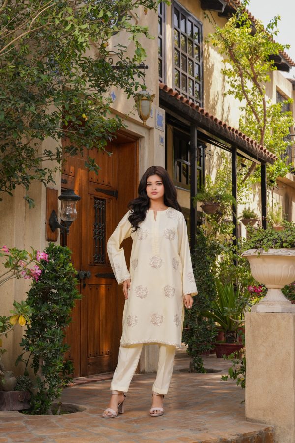 IVORY Embroidered Co Ord Set 1 Scaled Dress