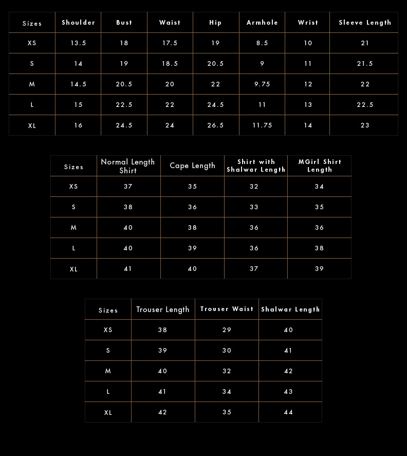 View Size Chart Hangstitch